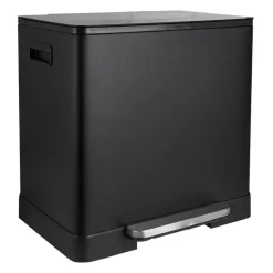 Pedaalemmer - zwart - 2x20 liter