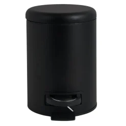 Pedaalemmer metaal - zwart - 3 liter