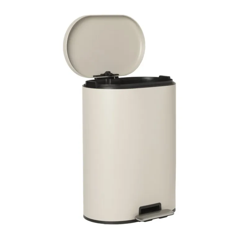 Pedaalemmer ovaal - beige - 50 liter