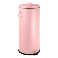 Pedaalemmer retro look - roze - 30 liter