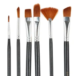 Penselen plat - set van 6