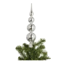 Piek discoballen zilver - glas - ø6.7x31 cm