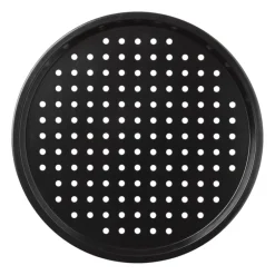 Pizzavorm geperforeerd - zwart - ø31 cm
