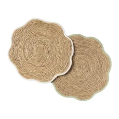 Placemat bloem groen - zeegras - ø38 cm