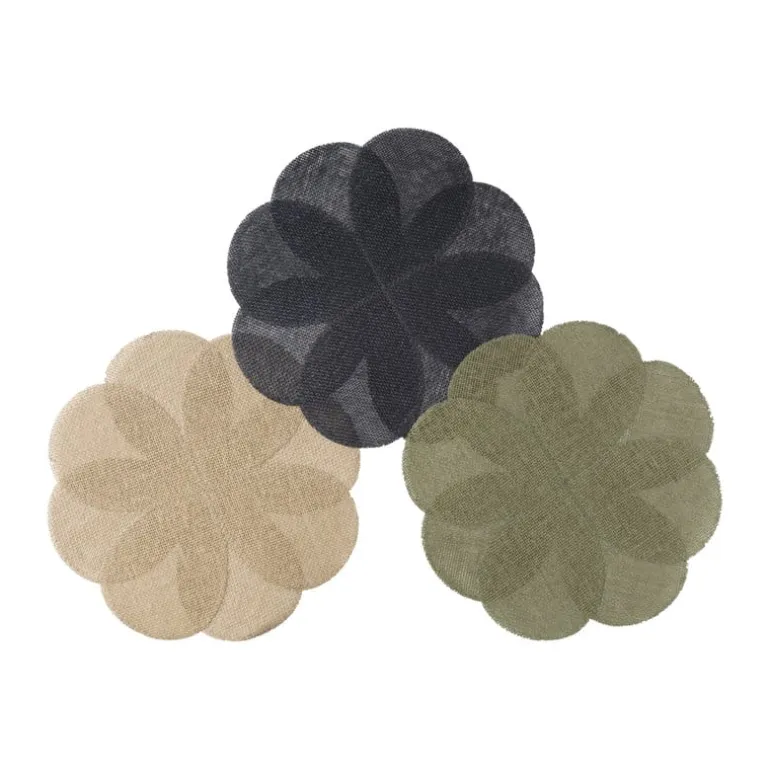 Placemat 3D bloem - bruin - ø38 cm