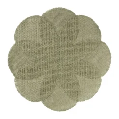 Placemat 3D bloem - groen - ø38 cm