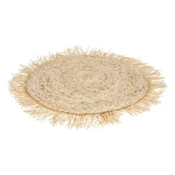 Placemat rond met franjes - ⌀38 cm