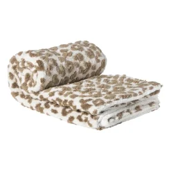 Plaid animal - bruin/beige - 130x170 cm