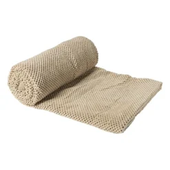 Plaid blokje - beige - 130x160 cm