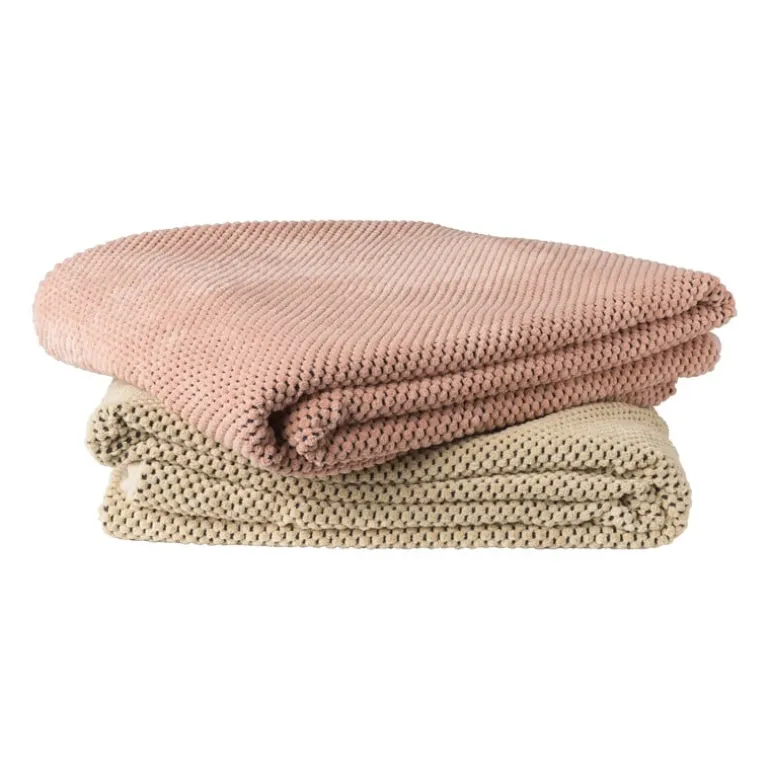 Plaid blokje - blush - 130x160 cm