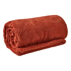 Plaid blokje - terra - 130x160 cm