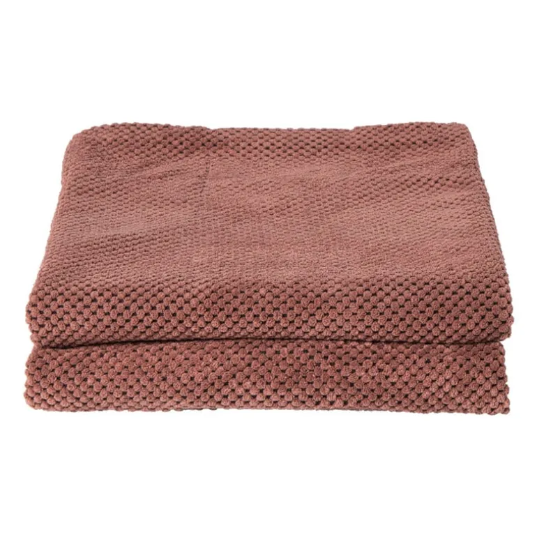 Plaid blokjes - roze - 130x160 cm