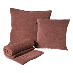 Plaid blokjes - roze - 130x160 cm