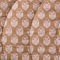 Plaid quilted bloem - roze/rood - 170x130 cm