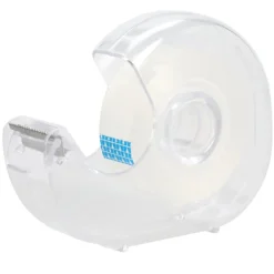 Plakbandhouder - transparant - 11x11x2.5 cm