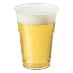Plastic bierglazen - 250 ml - set van 12