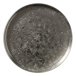 Plateau reliëf Colinda - zilver - ø30 cm