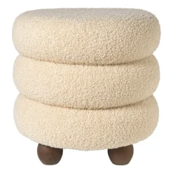 Poef bubbles - beige - ø38x42 cm