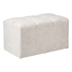 Poef chenille - beige - 38x66x38 cm