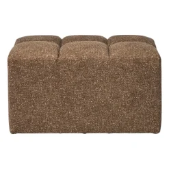 Poef chenille - bruin - 38x66x38 cm