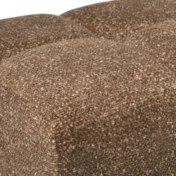 Poef chenille - bruin - 38x66x38 cm