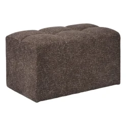 Poef chenille - donkerbruin -38x66x38 cm