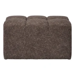 Poef chenille - donkerbruin -38x66x38 cm