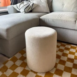 Poef Debby - beige - ø35x40 cm