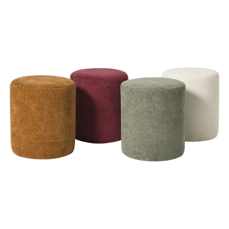 Poef Debby - beige - ø35x40 cm