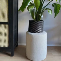 Poef Debby - beige - ø35x40 cm