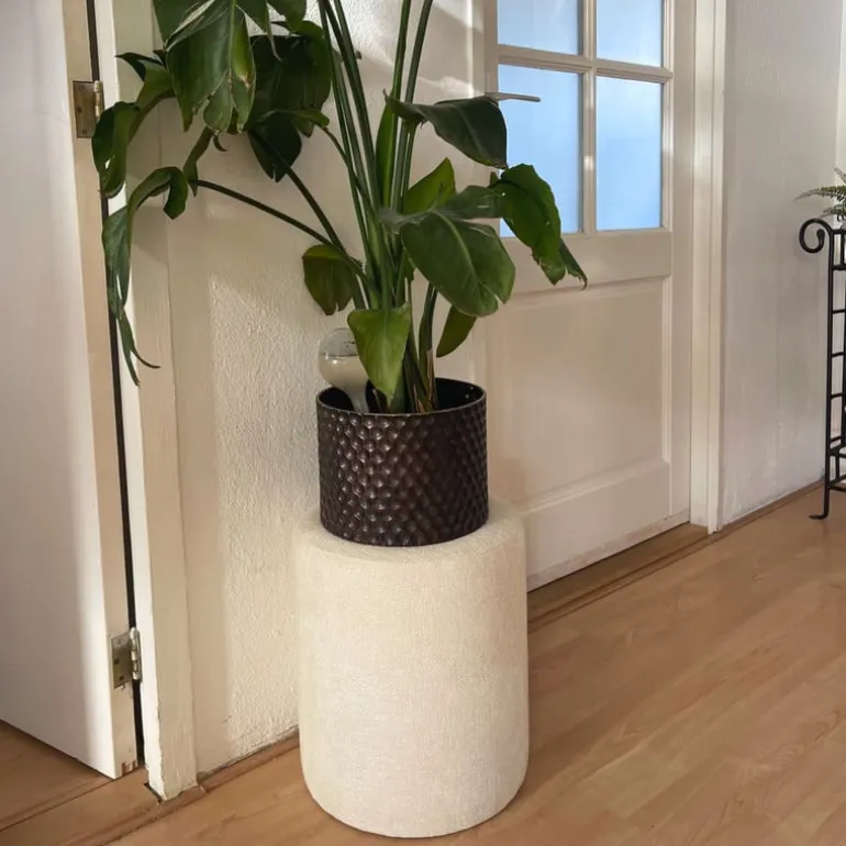 Poef Debby - beige - ø35x40 cm