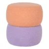 Poef duo rondo - terra/lila - ø38x40 cm