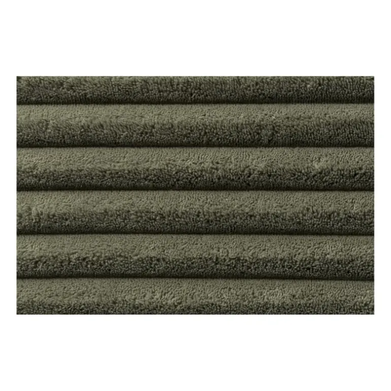 Poef Nora ribstof XL - groen - ø60x40 cm