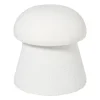 Poef Teddy Mushroom - wit - ø36x38 cm