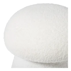 Poef Teddy Mushroom - wit - ø36x38 cm