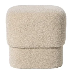 Poef vilt - beige - 40x40x40 cm