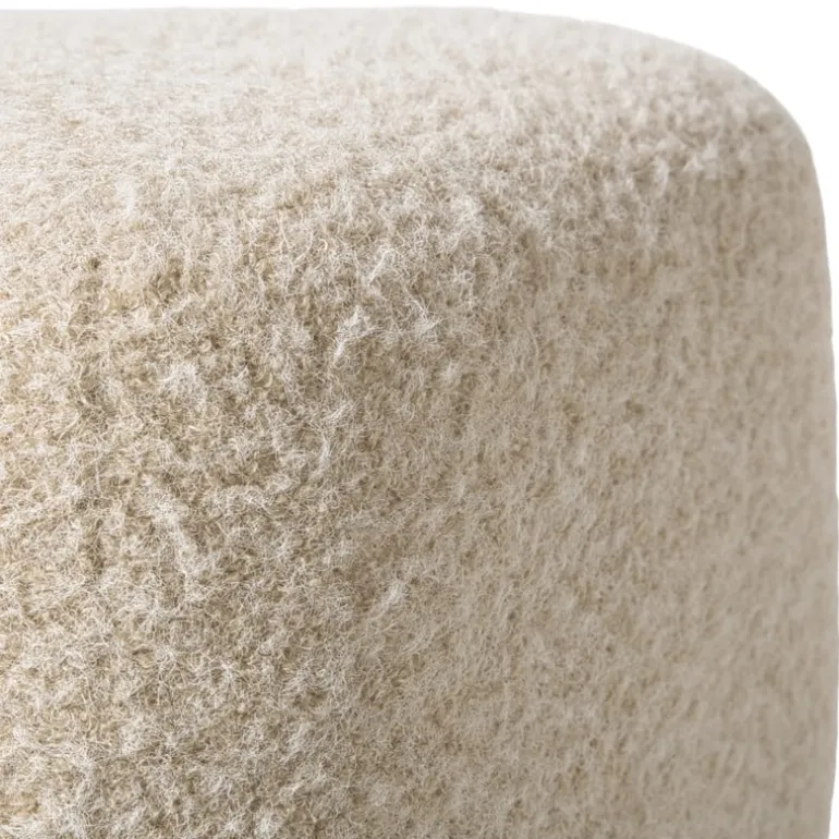 Poef vilt - beige - 40x40x40 cm