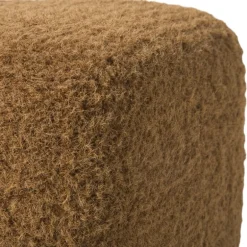 Poef vilt - bruin - 40x40x40 cm