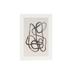 Poster abstract 1 - beige/zwart - 13x18 cm