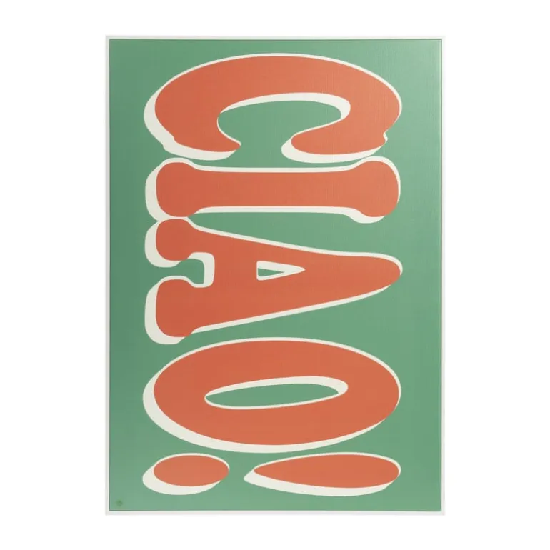 Poster ciao - groen/rood - 50x70 cm