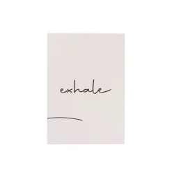 Poster exhale - beige/zwart - 13x18 cm