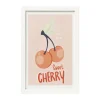 Poster met lijst cherry - roze/wit - 30x21 cm