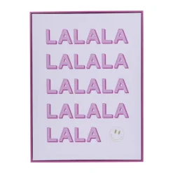 Poster met lijst la la la - paars/roze - 40x30 cm - Happy at home by Sanny