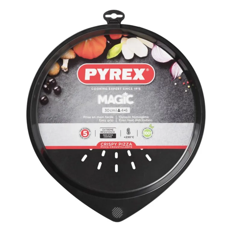 Pyrex pizzaplaat magic - zwart - Ø30 cm
