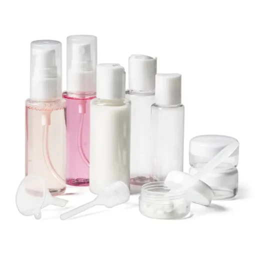 Reisflesjes in etui - set van 7