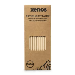 Rietjes kraftpapier - 100 stuks