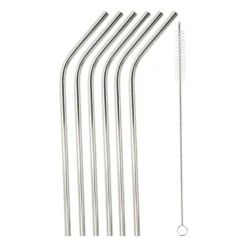 Rietjes RVS - zilver - set van 6