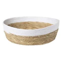 Ronde mand met witte rand - ø28x8 cm