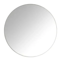 Ronde spiegel met beige lijst - ø70 cm