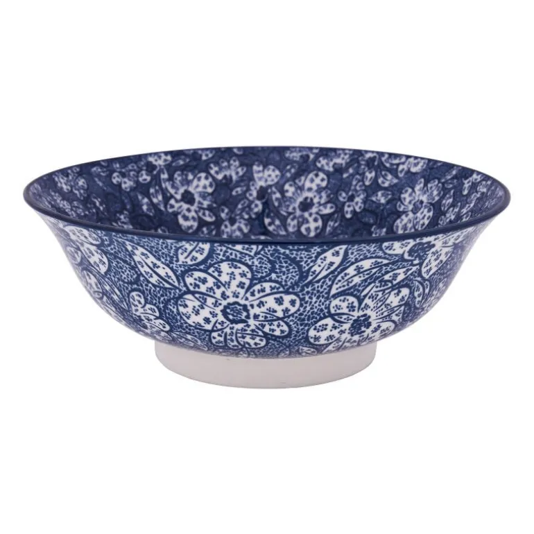 Schaal blue print - botanic - ⌀21 cm